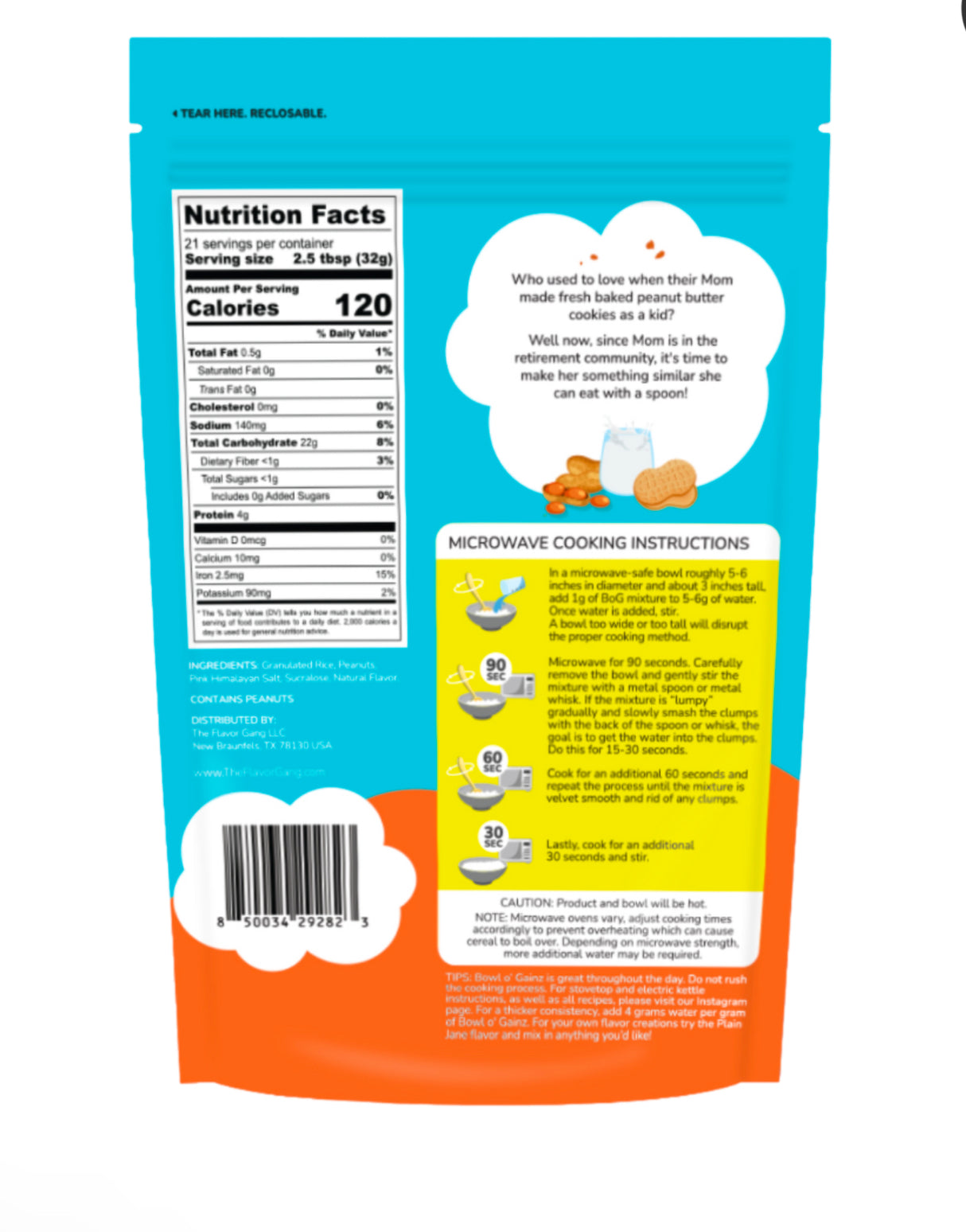 Bowl O Gainz Peanut Butter Cookie