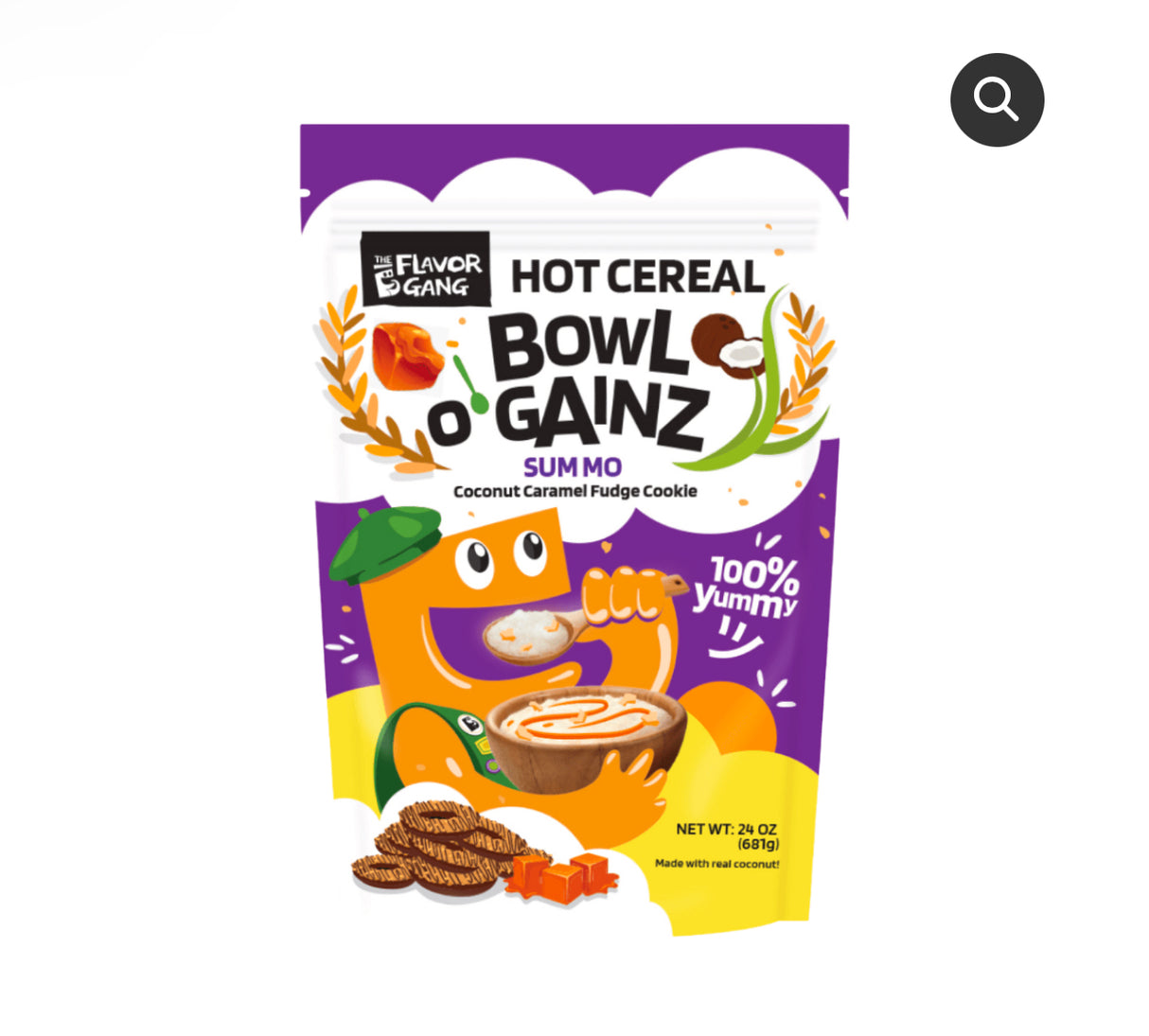 Bowl O Gainz Caramel Coconut Fudge Cookie