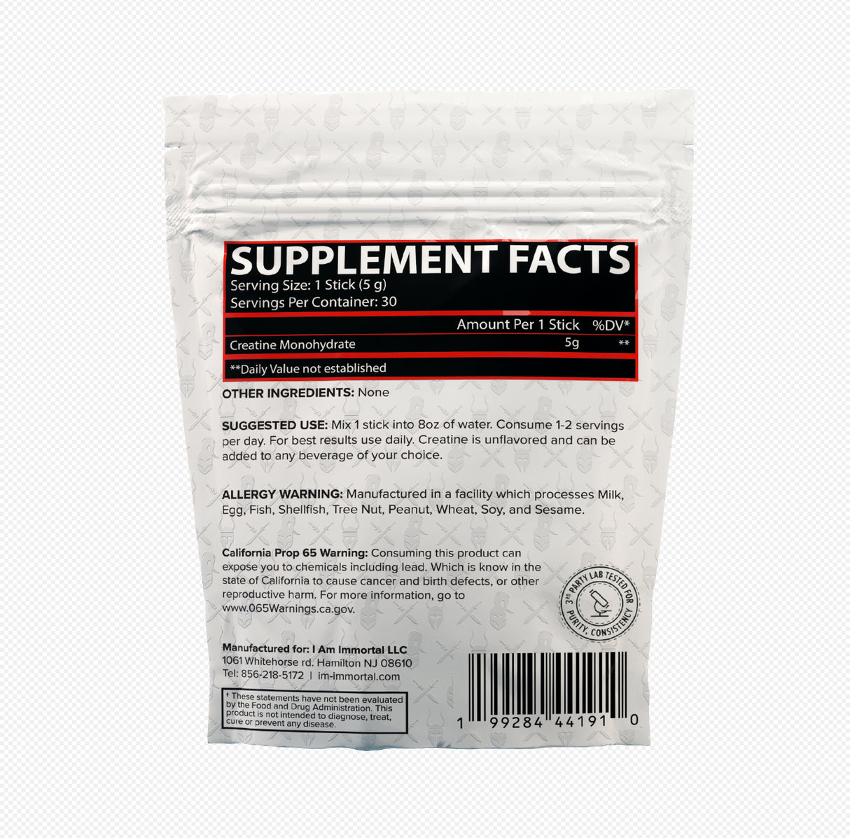 Creatine Sticks Unflavored