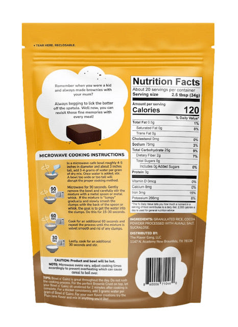 Bowl O Gainz Brownie Batter