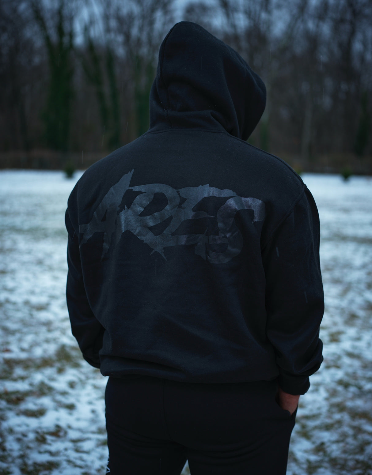 Black on Black Pull Over Hoodie