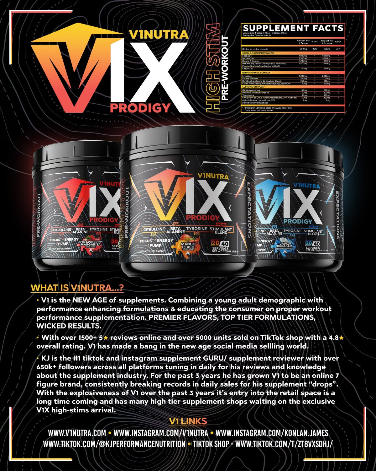 V1 Nutra V1X Prodigy – Ares Nutrition NJ