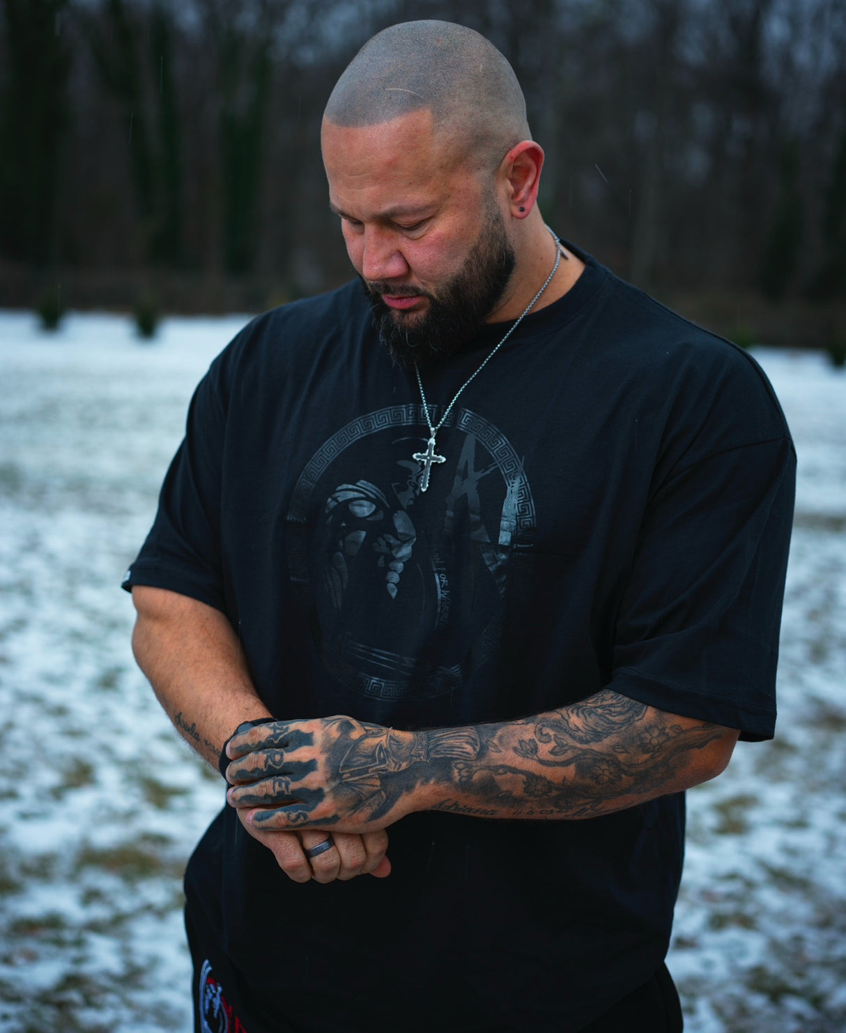 Black on Black Oversized Tee