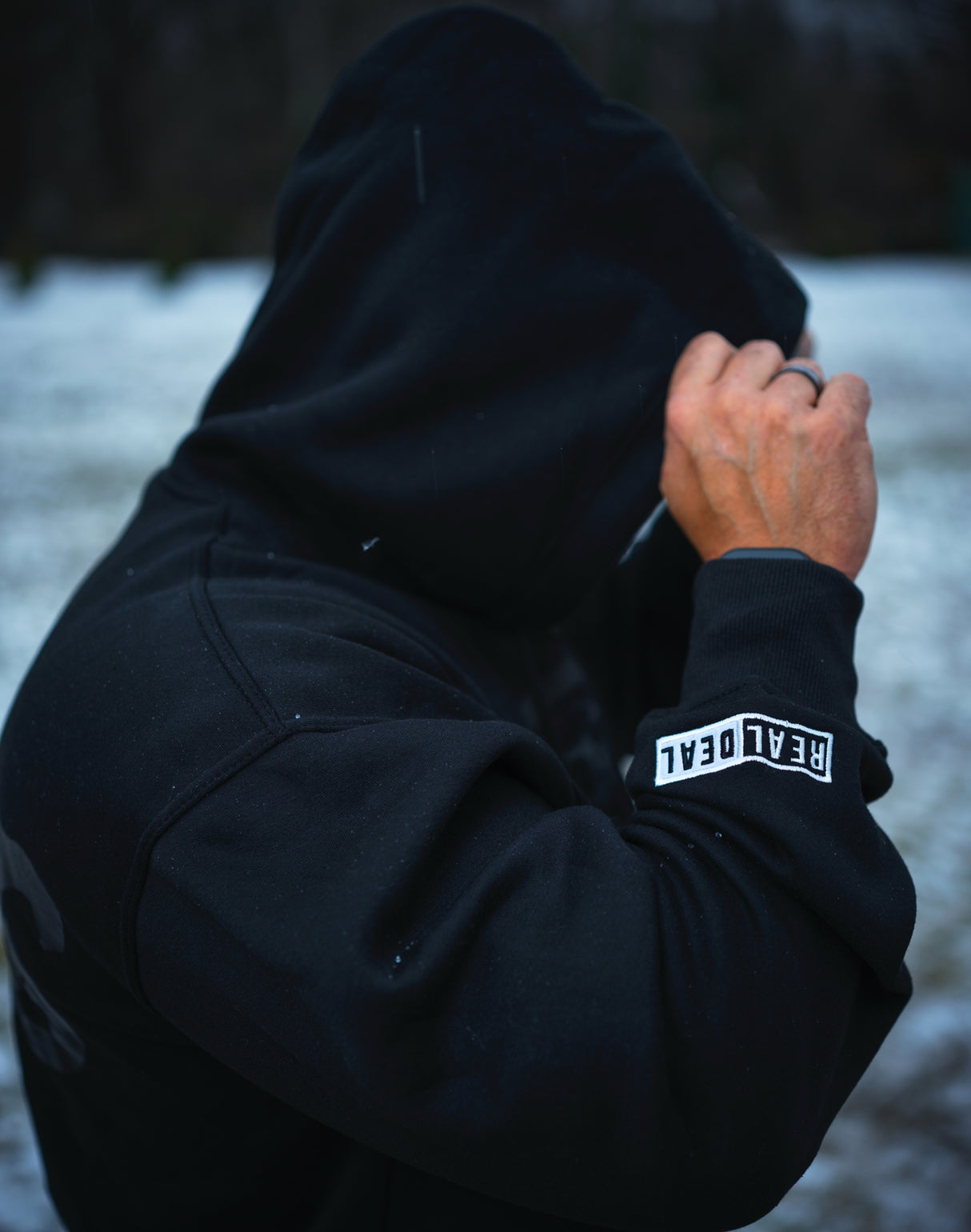 Black on Black Pull Over Hoodie