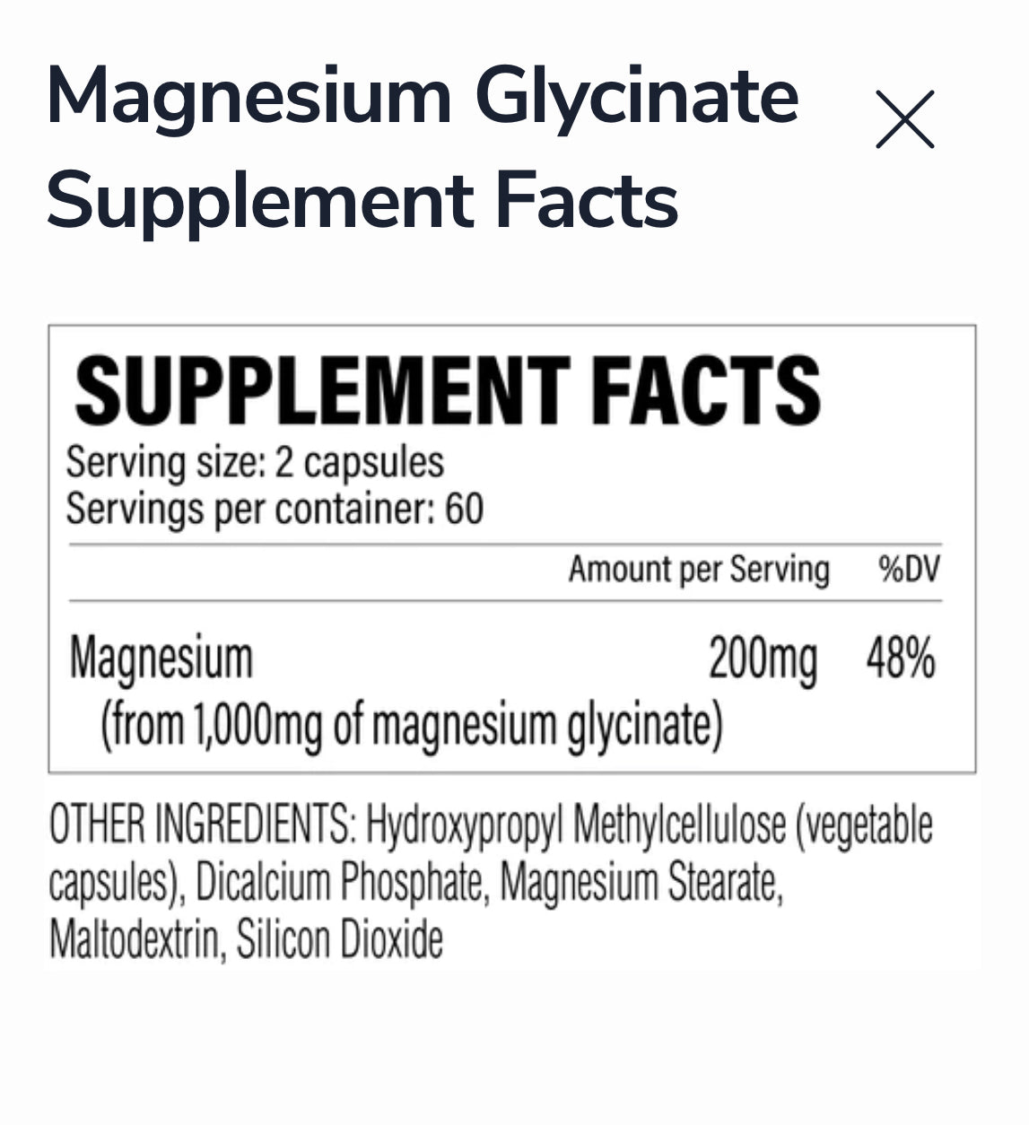 Magnesium Glycinate